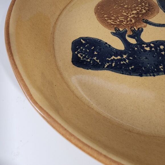 PFALTZGRAFF Pie Plate 9" Bird Cherry Pattern America Folk Art Rustic MCM 576 - Picture 4 of 8